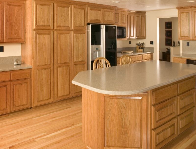 Cherry wood cabinets, corian counter tops, Sunnyvale